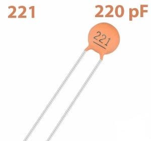 Capacitor Cerâmico 220pF x 50V - Unidade