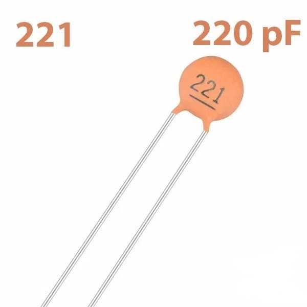 Capacitor Cerâmico 220pF x 50V - Unidade