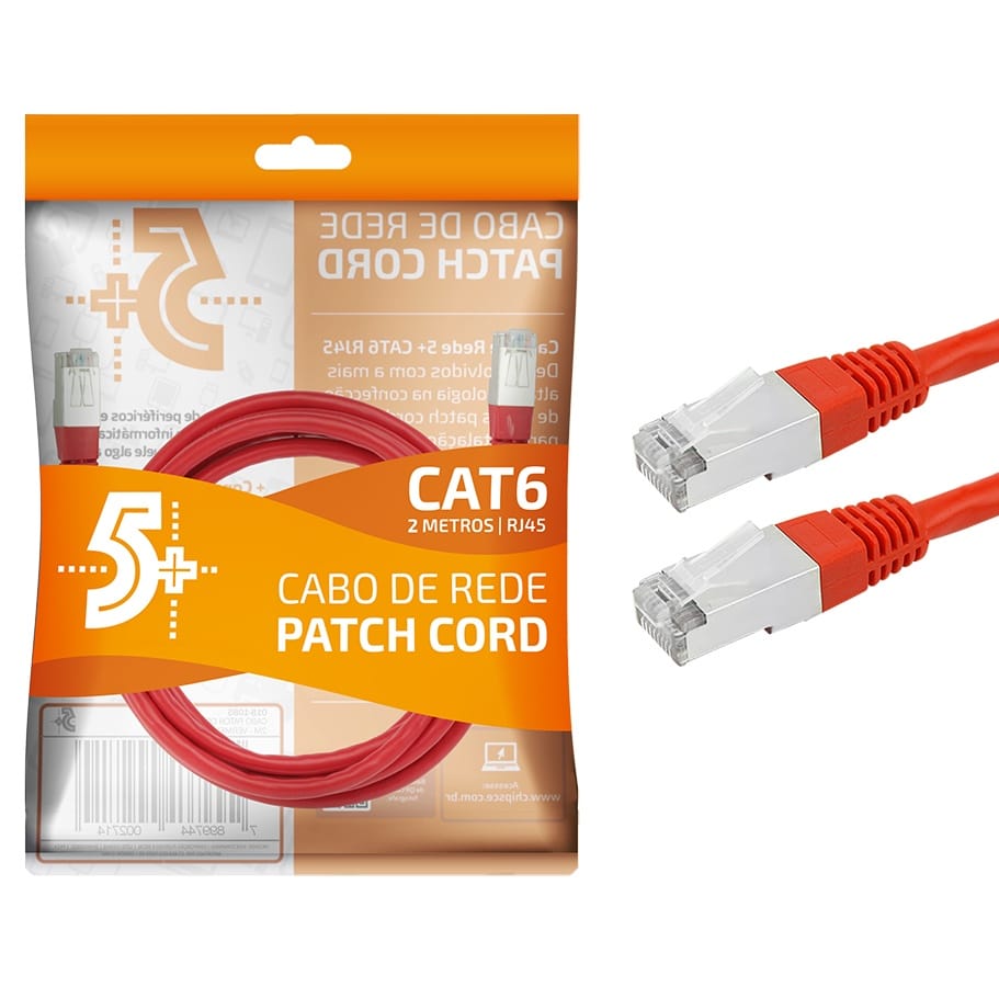 Cabo de Rede / Patch Cord GigaBite CAT6 com 2 Metros Eletro Parts