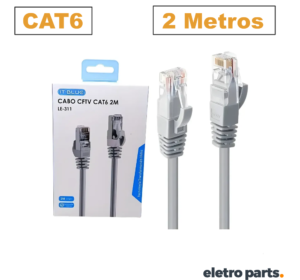 Cabo de Rede / Patch Cord GigaBite CAT6 com 2 Metros