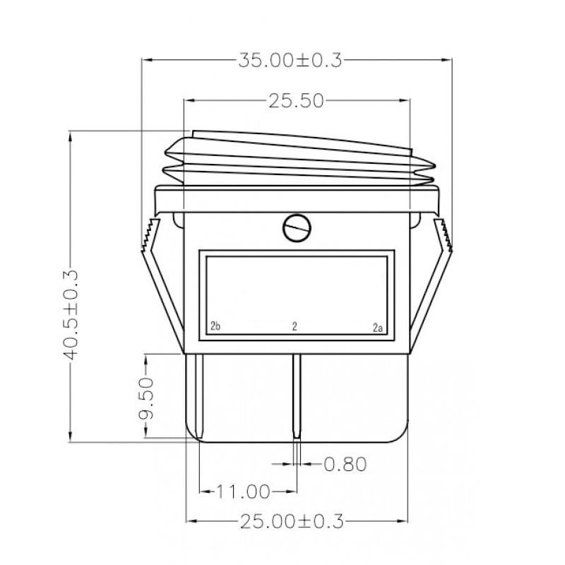 Chave Gangorra Prova D´ Agua 4 Terminais com 2 Posições - KCD2-201N-2-W - Imagem 2