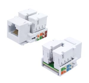 Keystone RJ45 8x8 CAT5E - Branco