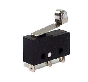 Micro Chave Switch com Haste 17mm e Roldana KW11-3Z - 5A / 3 Terminais