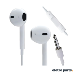 Fone de Ouvido In-Ear FO-15 Branco com Microfone e Controle de Volume – Ideal para Consoles, Celular e PC