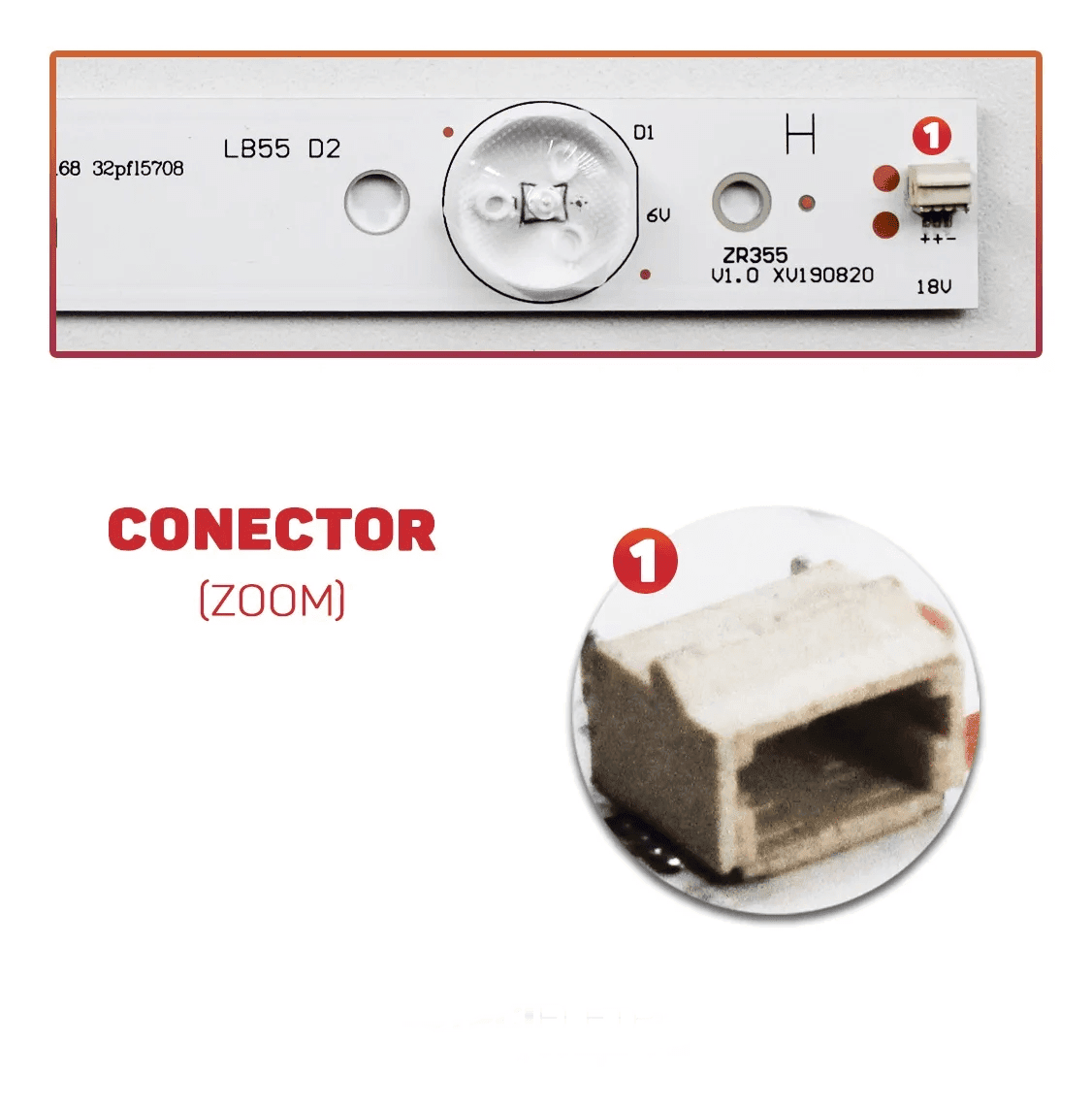 Barra de LED Philips 32" 32PHG4109 / 32PFL3168 / 32PFL5708 - Kit com 2 Barras - Imagem 2