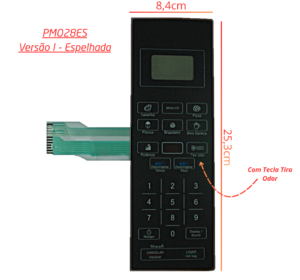 Membrana PHILCO - PMO28ES - Espelhada 25,3 x 8,4cm - Versão I