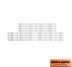 Barra de LED Philco 43" PH43N91 DSGWA / DSGW - Kit com 4 Barras de 10 Led's de 3V.