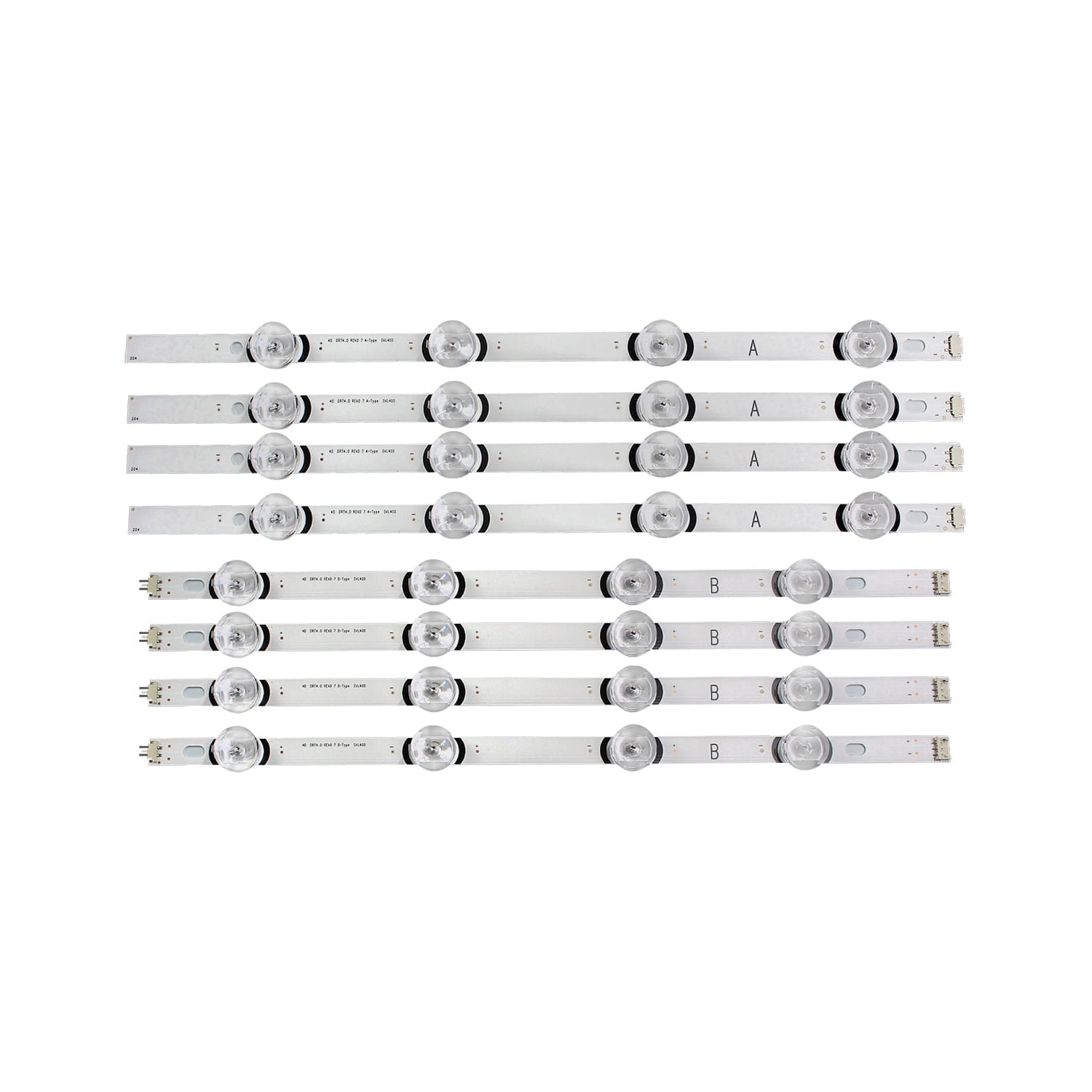 Barra de LED LG 40" UN40LF5700 40LF6350 40LF5750 - Kit c/ 8 Barras de 4 Led's A+B