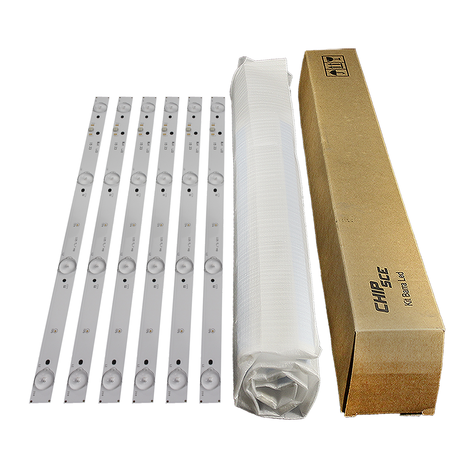 Barra de LED TOSHIBA 40" DL4053 / 40DL2500 / 40L1500 - Kit c/6 Barras 4 Led's 6V - Imagem 4