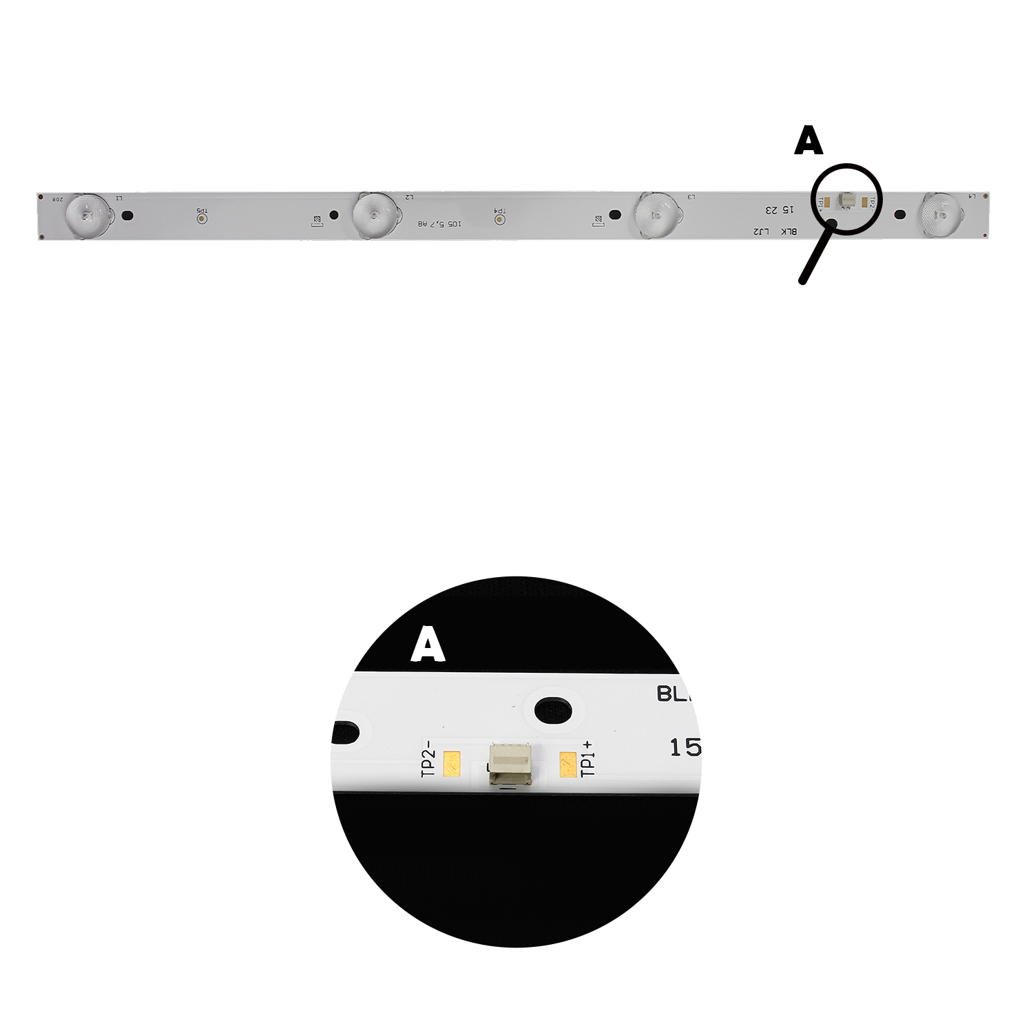 Barra de LED TOSHIBA 40" DL4053 / 40DL2500 / 40L1500 - Kit c/6 Barras 4 Led's 6V - Imagem 3
