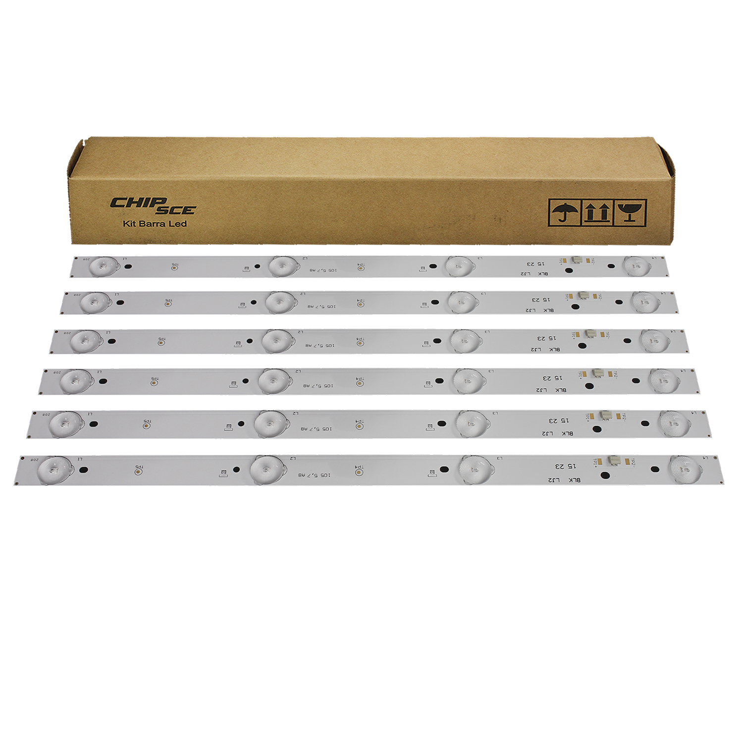 Barra de LED TOSHIBA 40" DL4053 / 40DL2500 / 40L1500 - Kit c/6 Barras 4 Led's 6V