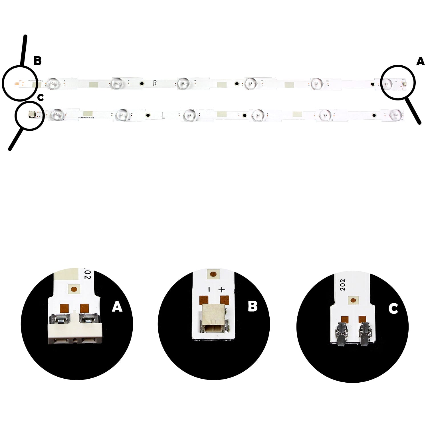 Barra de LED PHILIPS 55" 55PUG6700, 55PFG5100 - 14 Barras 6 Led's 3V - Imagem 3