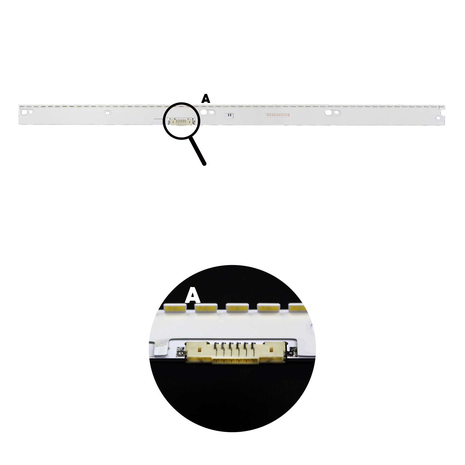 Barra de Led Samsung 49″ UN49KU / UN49MU – Kit c/ 2 Barras de 58 Led’s 3V - Imagem 2