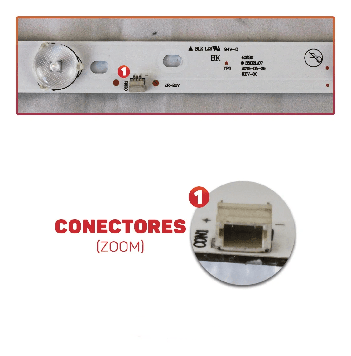 Barra de LED TOSHIBA 40" DL4053 / 40DL2500 / 40L1500 - Kit c/6 Barras 4 Led's 3V - Imagem 2