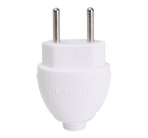 Plugue Macho 2P Desmontavel 10A 250V Branco - Daneva DN1593