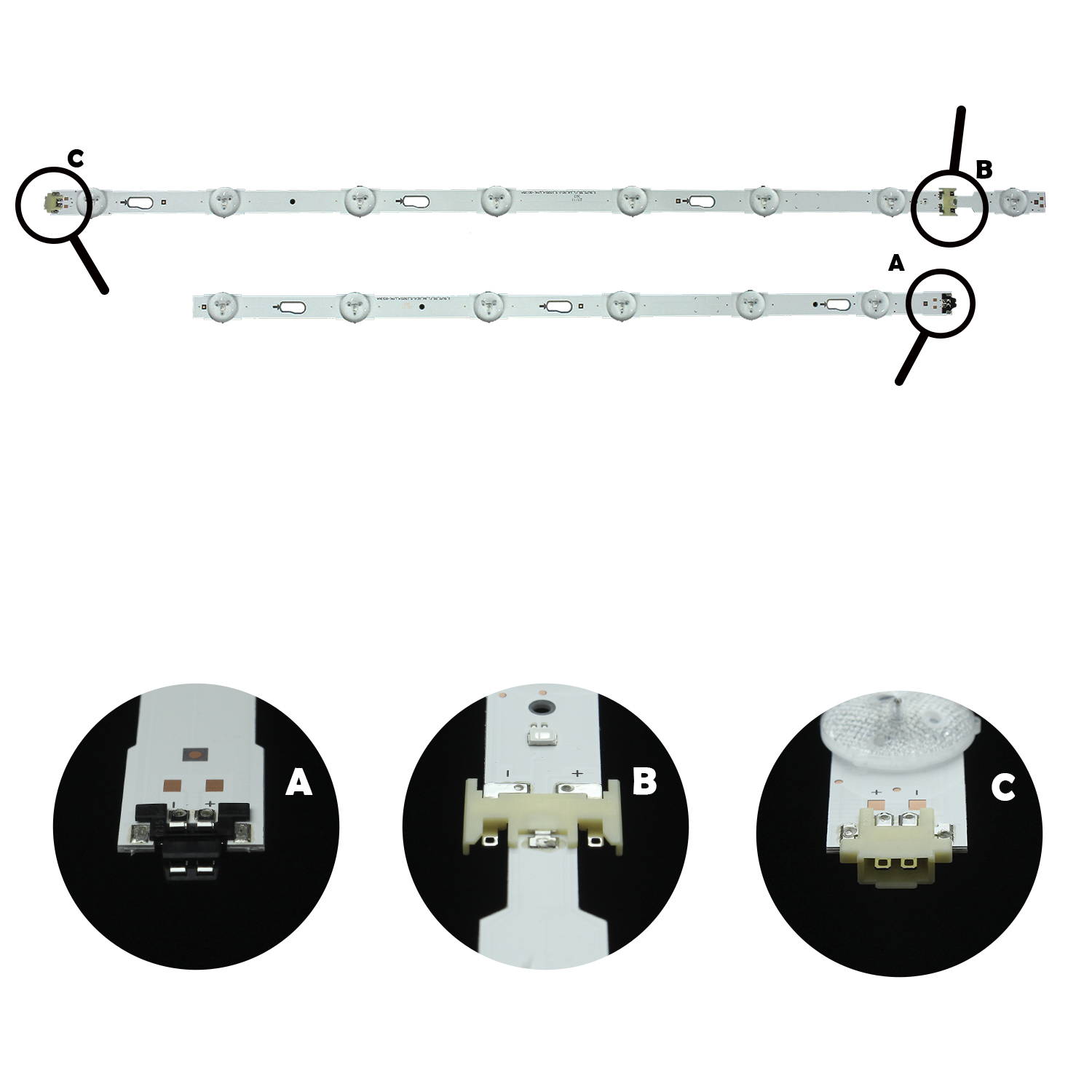 Barra de Led Samsung 55" UN55JU6500 / UN55MU6100 / UN55KU6000 - 12 Barras - Imagem 2