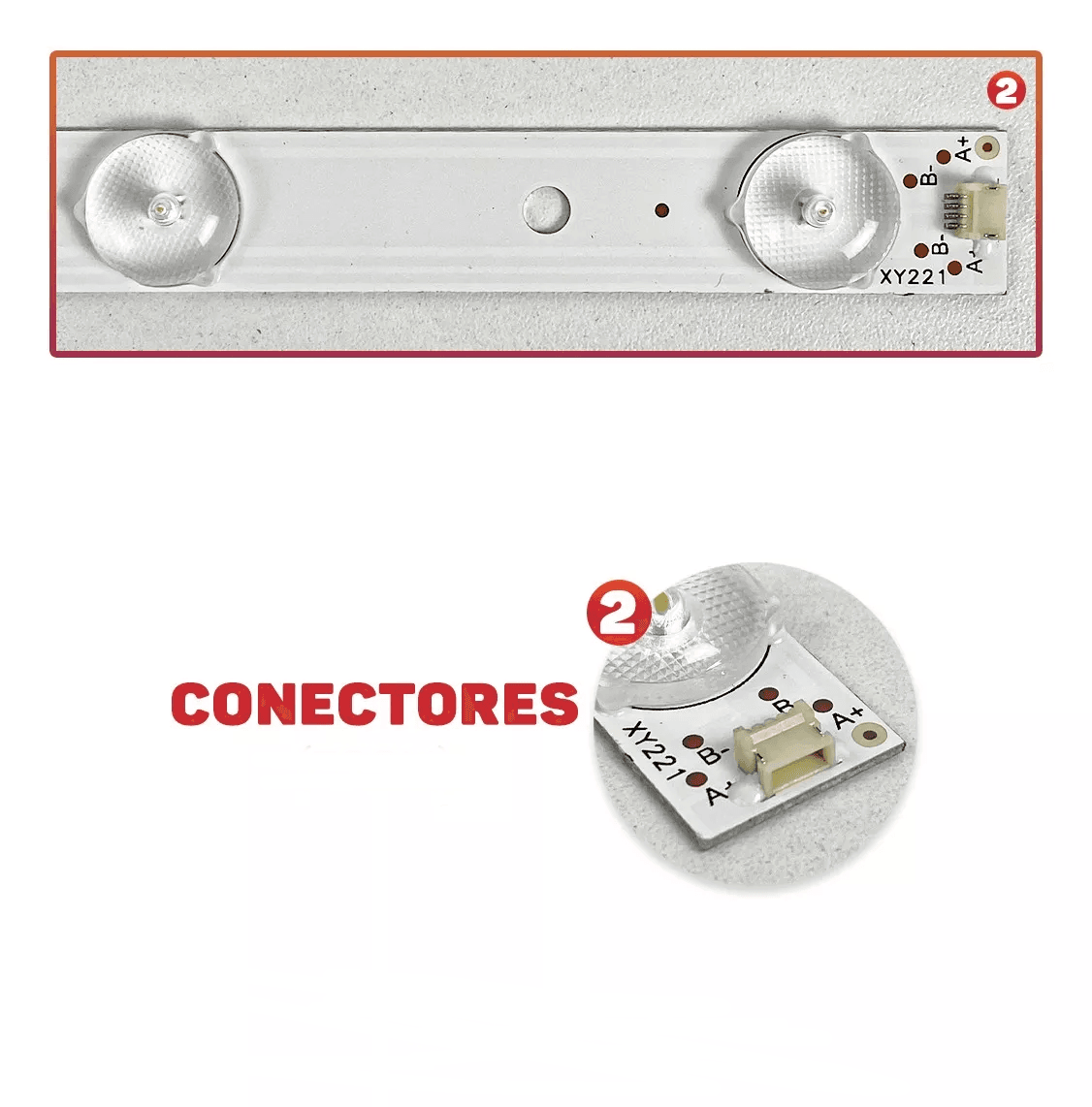 Barra de Led Hbuster 32" HBTV-32L06HD - Kit 3 Barras c/ 10 Led 3V. - Imagem 2