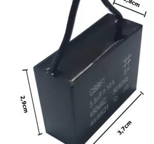Capacitor CBB61 3,5UF x 450V de Partida - Retangular