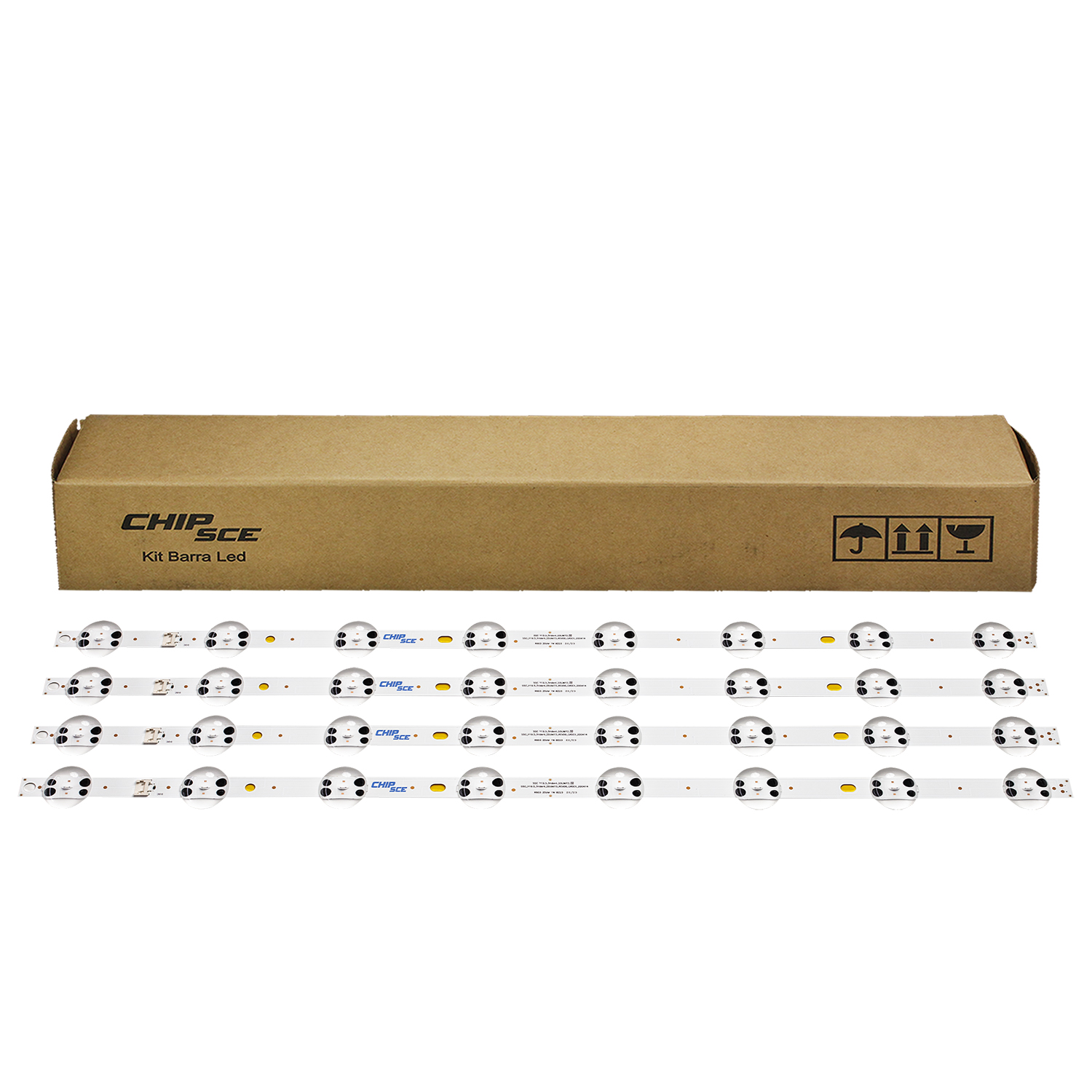 Barra Led LG 55" 55UM7650 55UM7520 55UN7310 - 4 Barras c/ 8 Led de 6V cada.