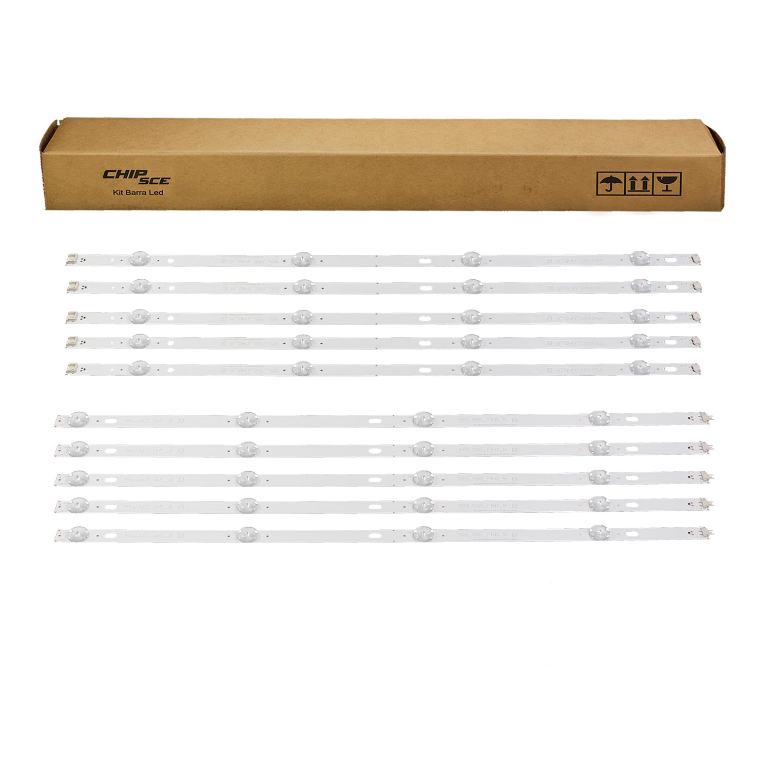 Barra de Led LG 55" 55LJ5500 55UJ6300 55LJ5550 - 10 Barras 4 Led's 3V