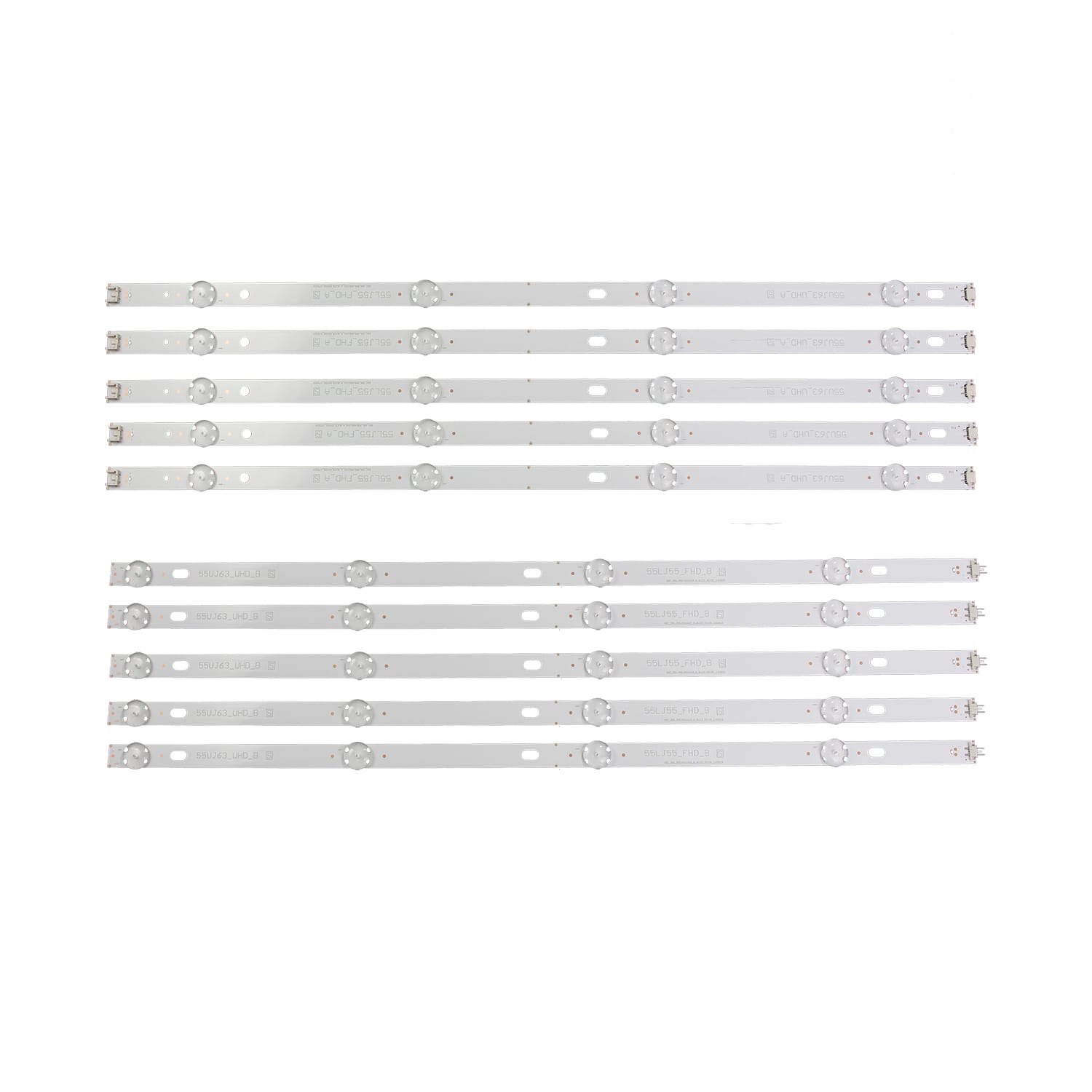 Barra de Led LG 55" 55LJ5500 55UJ6300 55LJ5550 - 10 Barras 4 Led's 3V - Imagem 2