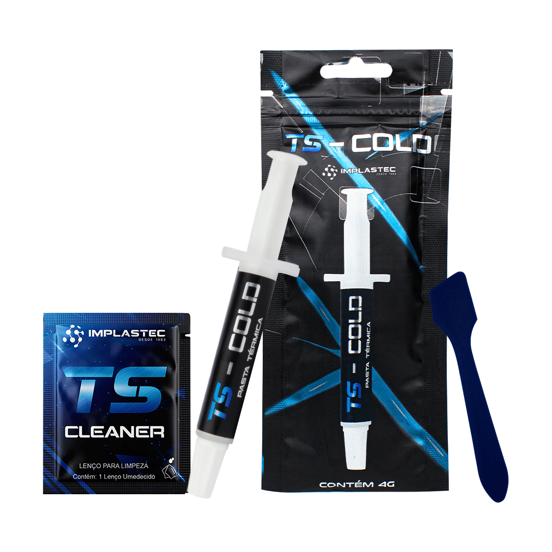 Pasta Térmica TS-COLD com 10,5 W/mK - Seringa c/ 4g + Espátula + Sache
