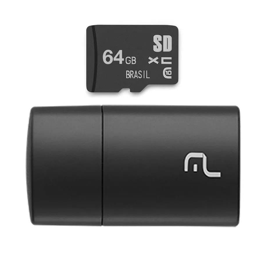 Pendrive 2 em 1 - Leitor USB + Cartão de Memória 64GB