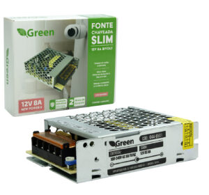 Fonte 12V x 8A Tipo Colmeia Slim – Bivolt