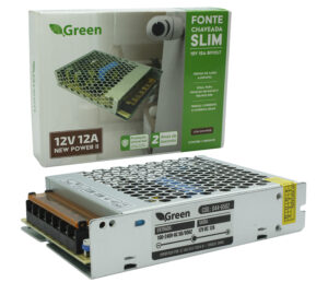 Fonte 12V x 12A Tipo Colmeia Slim – Bivolt
