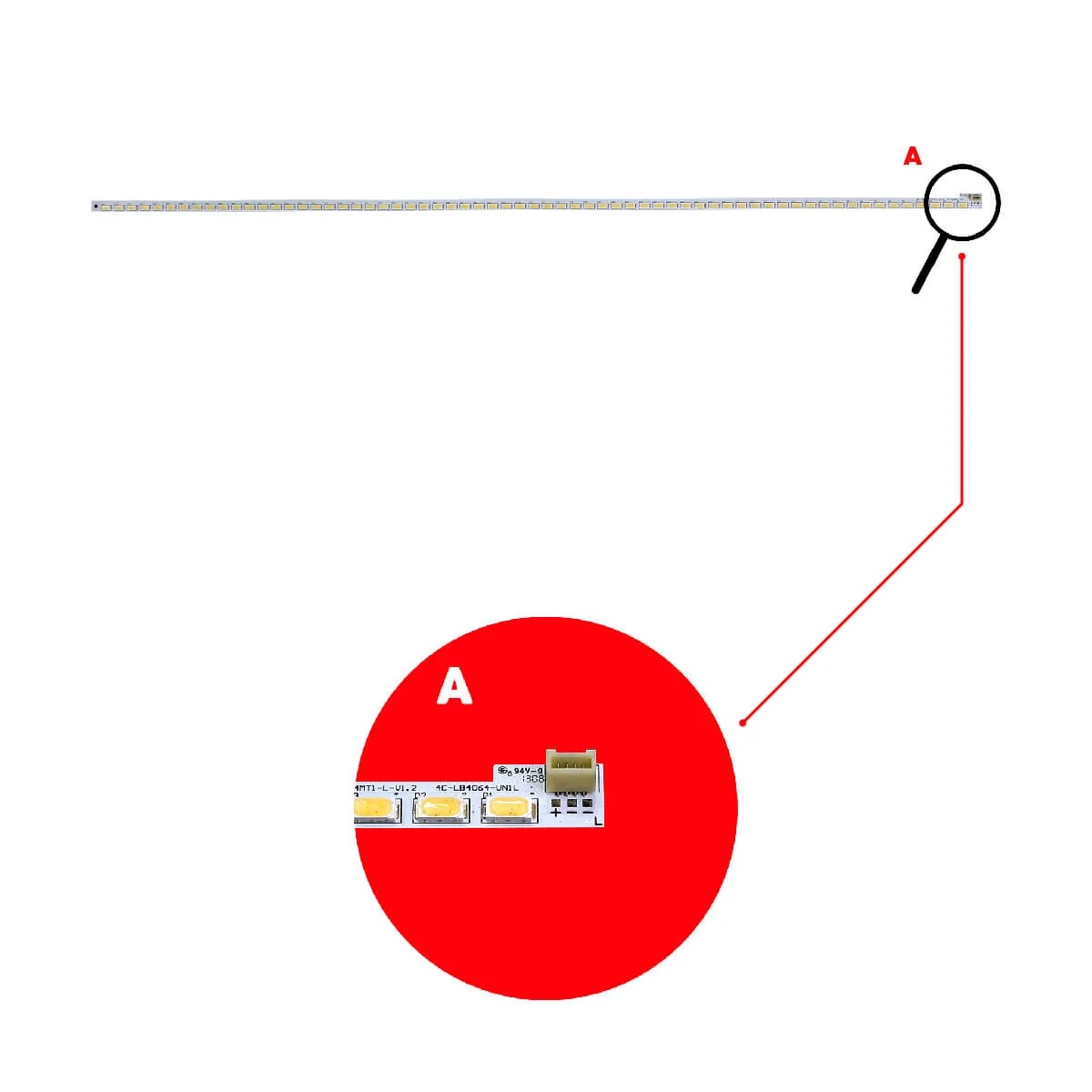 Barra Semp 40" LE4064 B / F - 2 Barras 64 Led's - Imagem 3