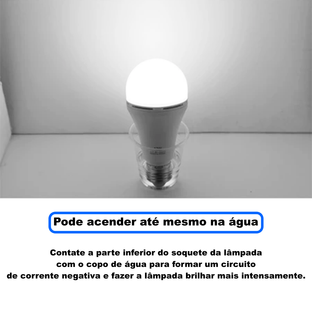 Luz de Emergência Portátil 9W - Tipo Lâmpada - Imagem 4