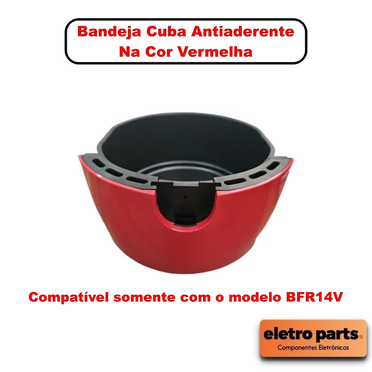 Bandeja Cuba Antiaderente para Air Fryer Britânia BFR14V / 4,2L