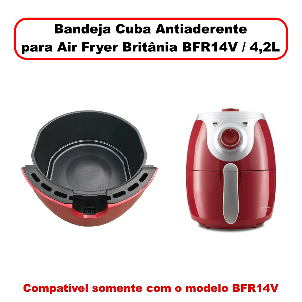 Bandeja Cuba Antiaderente para Air Fryer Britânia BFR14V / 4,2L - Imagem 2