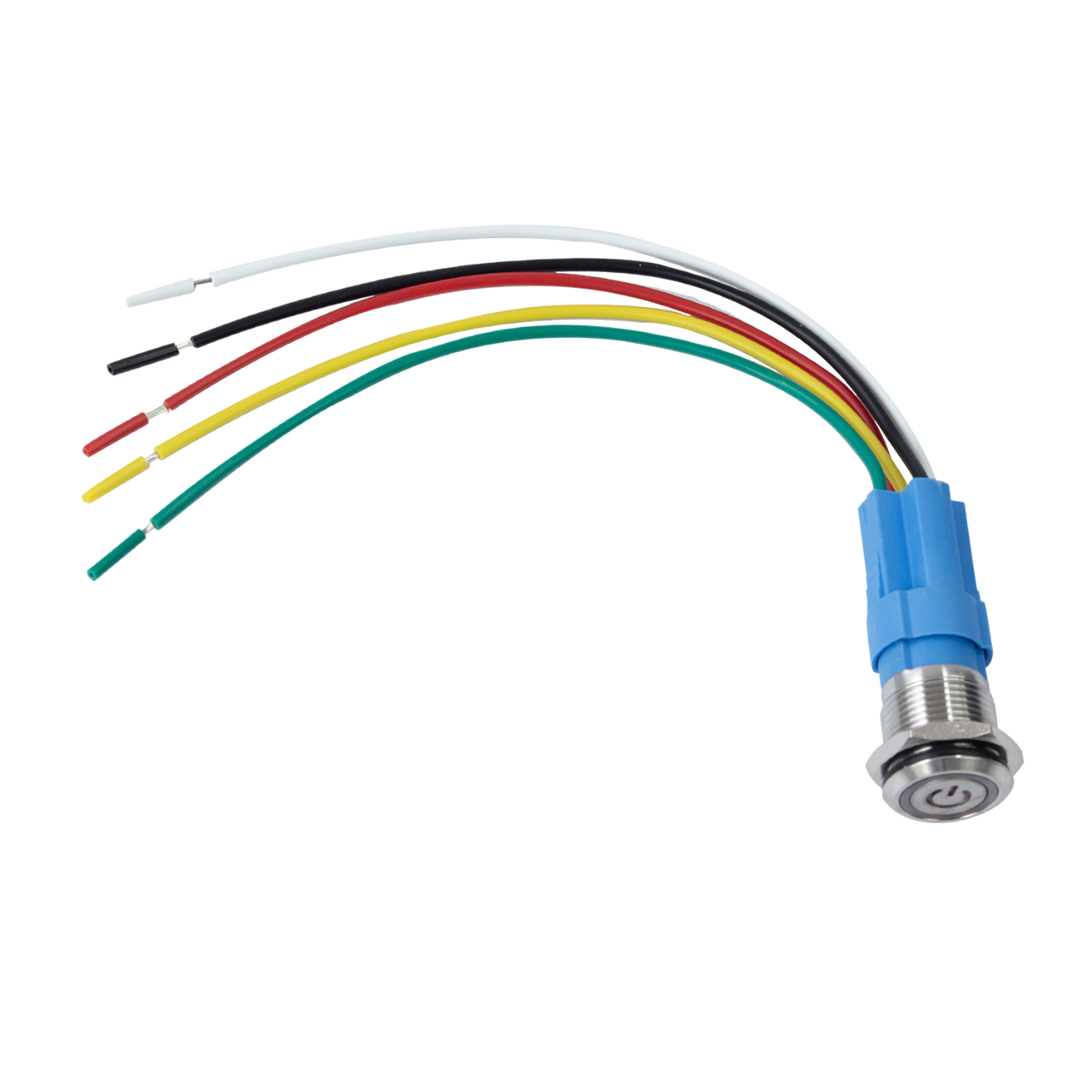 Chave Push INOX com Trava 16mm - Vermelho - Imagem 2