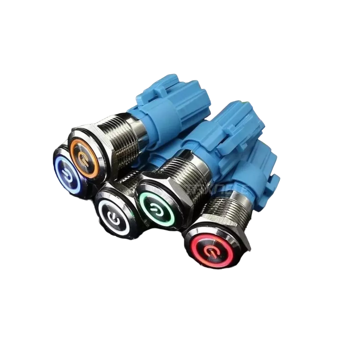 Chave Push INOX com Trava 16mm - Vermelho - Imagem 3