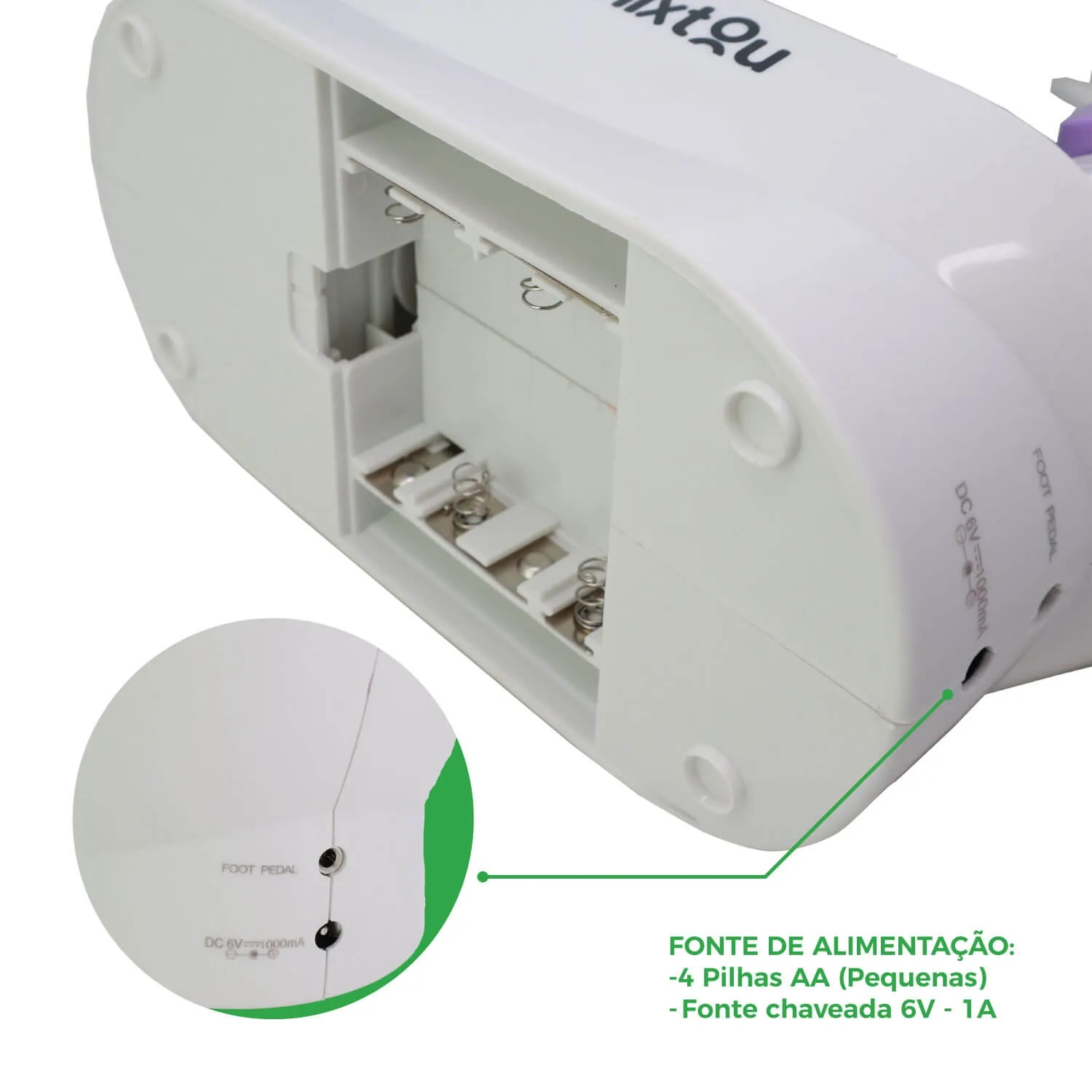 Mini Máquina de Costura Portátil com Pedal - Bivolt - Imagem 3