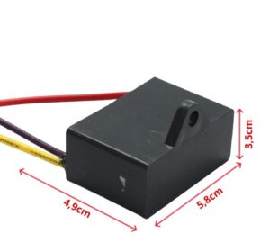 Capacitor CBB61 4,0 + 8uF x 450Vac de Partida - Retangular