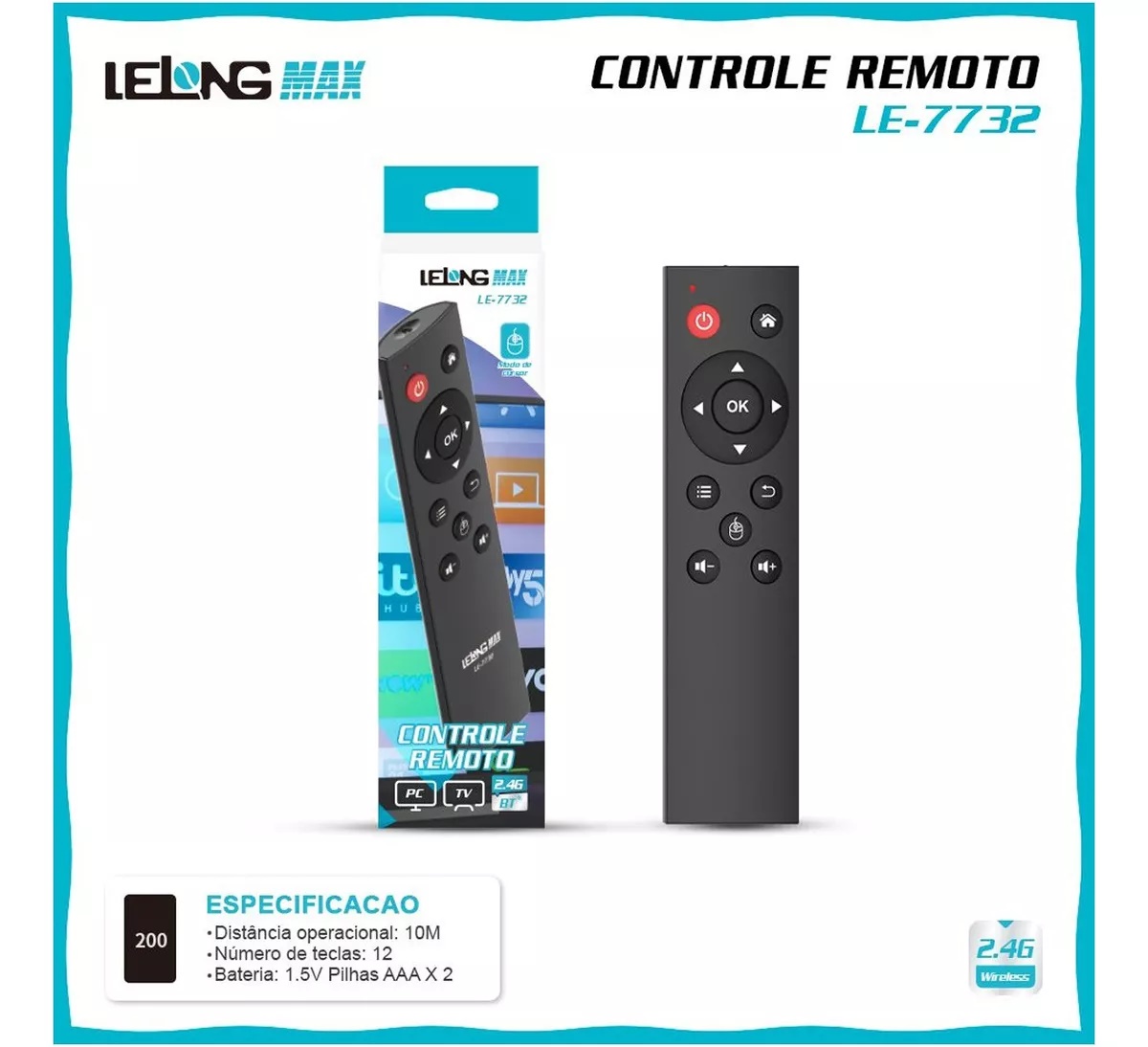 Controle Remoto Universal TV Box / BTV - Bluetooh - Imagem 2