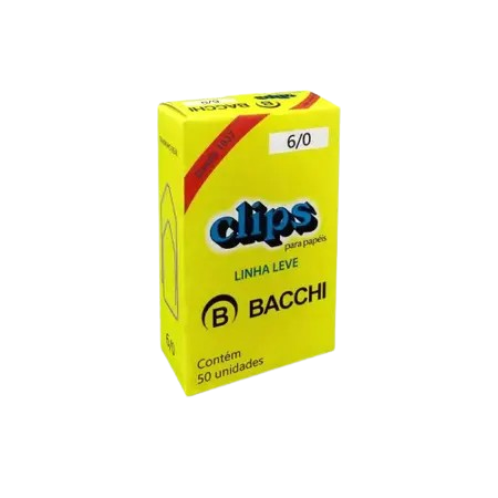 Clips Galvanizado Aco 6/0 Linha Leve 50 Unid - Bacchi