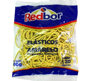Elástico Amarelo Alta Resistência 100 G 120 Unid - Redbor