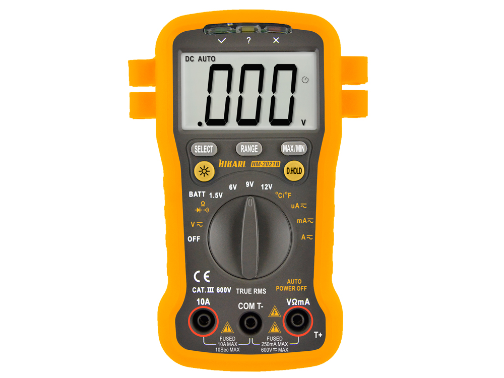 Multímetro Digital HM-2021B HIKARY c/ Braçadeira e Suporte Magnético