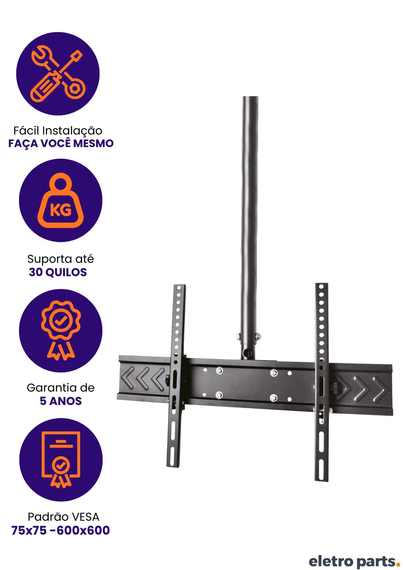 Suporte de Teto para TV de 32 a 75" - PX-CM60 - Imagem 2