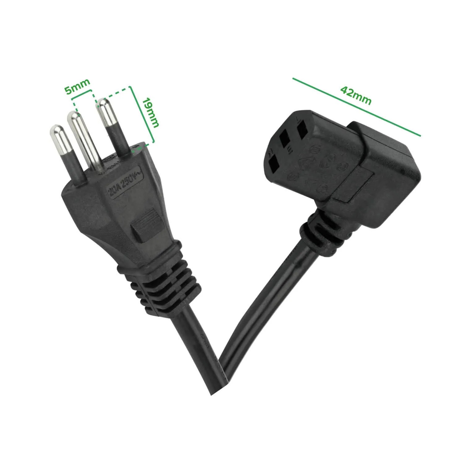 Cabo Força Tripolar 20A 90º - 1,50 Metros - Imagem 2