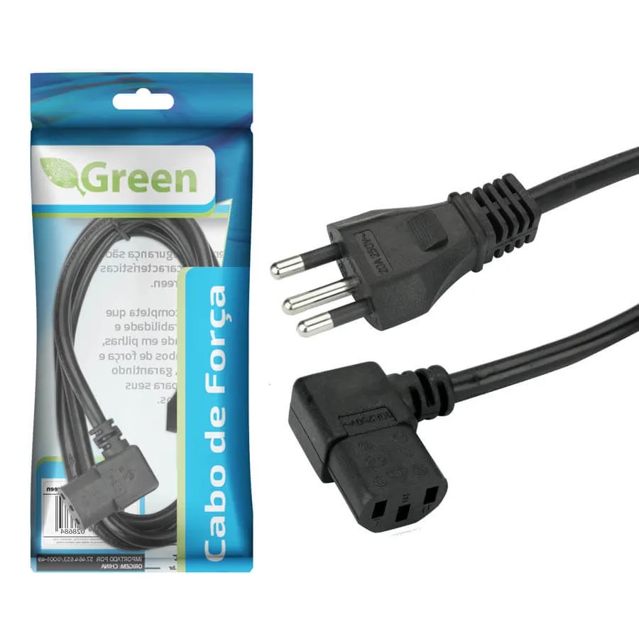 Cabo Força Tripolar 20A 90º - 1,50 Metros