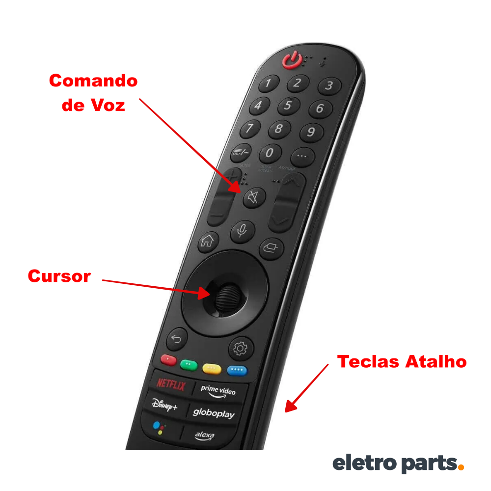 Controle Remoto Compatível Smart TV LG - Com Voz e Bluetooth