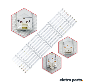 Barra Toshiba 55" 55C350 / 55C350KU - 8 Barras 5 Led's 3V