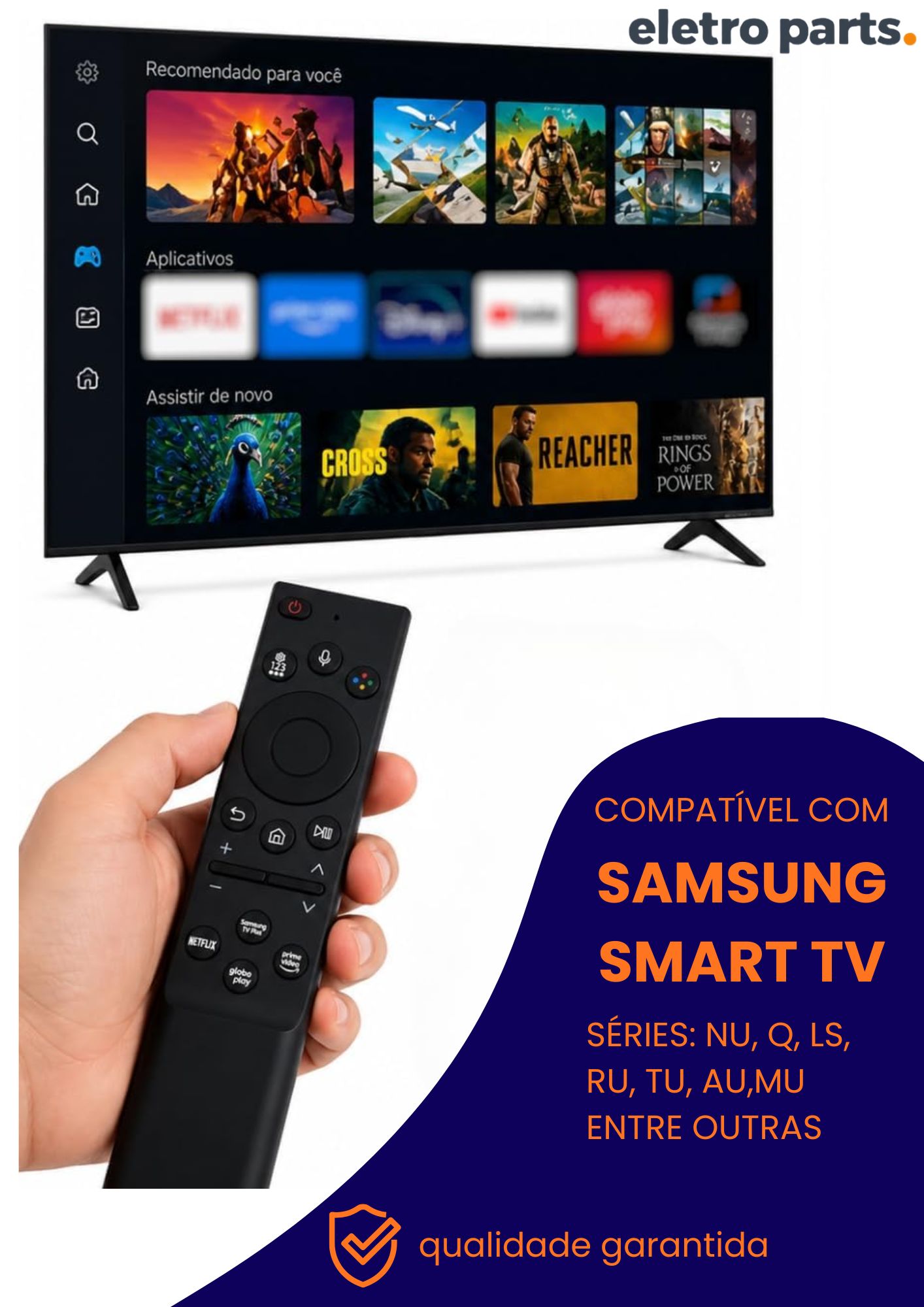 Controle Remoto Samsung LE-7660 Com Voz e Bluetooth - Imagem 2
