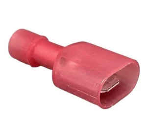 Terminal Macho Isolado 6,3 - Cabo 0,50 a 1,5mm - Vermelho