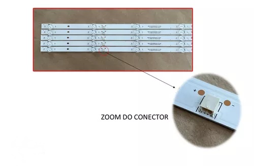 Barra Philco 58" PTV58G71 / PTV58G70 - 5 Barras 10 Led's 3V - Imagem 3