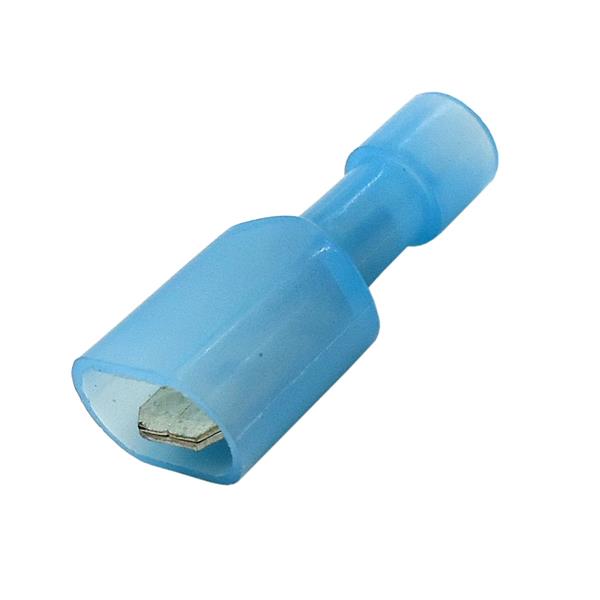 Terminal Macho Isolado 6,3 - Cabo 1,0 a 2,5mm - Azul